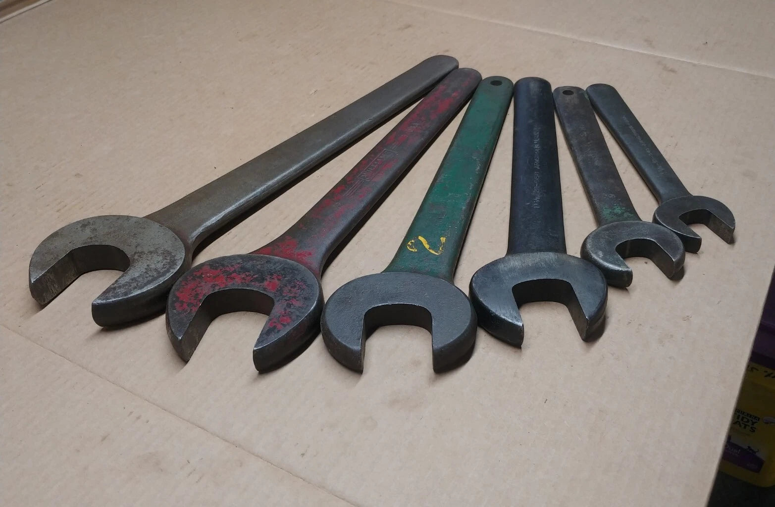 Set of 6 PCS Open End Williams Armstrong Engineer Wrenches 1-1/4 to 2-3/8 in USA