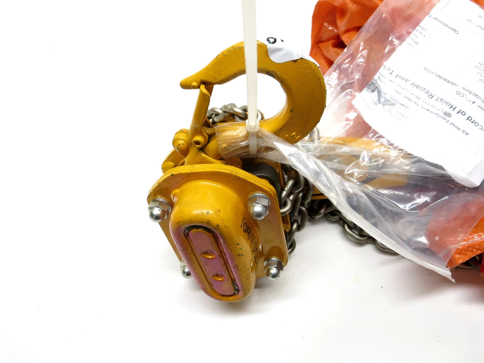 1 EA. Harrington 3/4 Lever Hoist 10 Ft Lift W/ Load Cert. LB008-10 Excellent