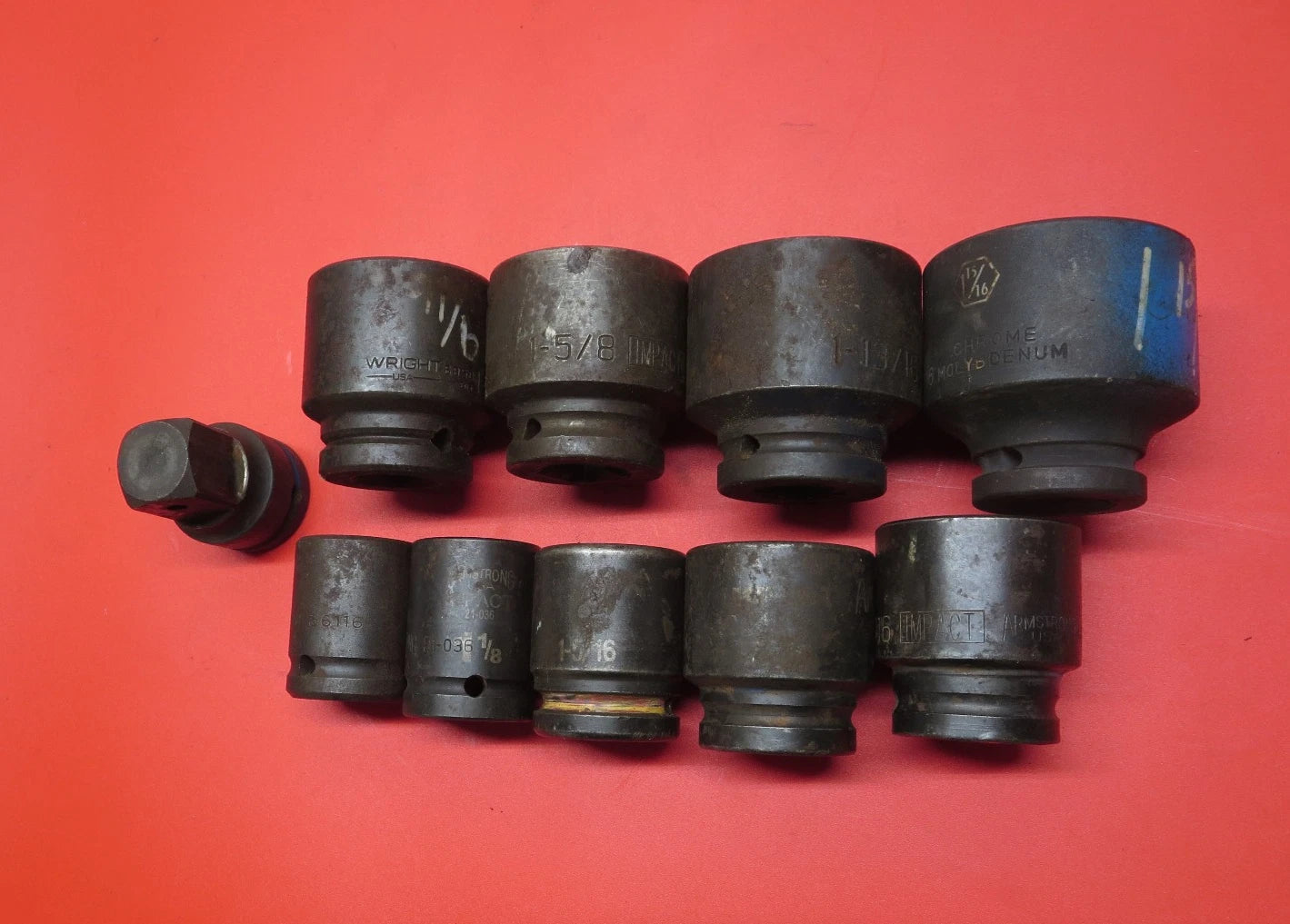 Armstrong, Wright, GW, GP 3/4 Drive Impact Socket Set 10 pcs 7/8 to1-15/16 in.