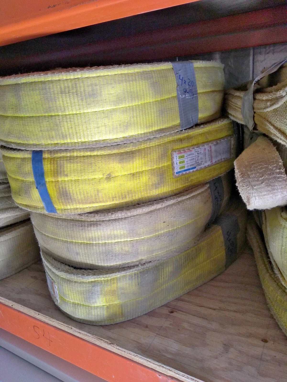 Large Lot of 87 ea Domestic Nylon Slings Ashley, Liftall, 2,3,4 ply &amp; 2,3,4 in.