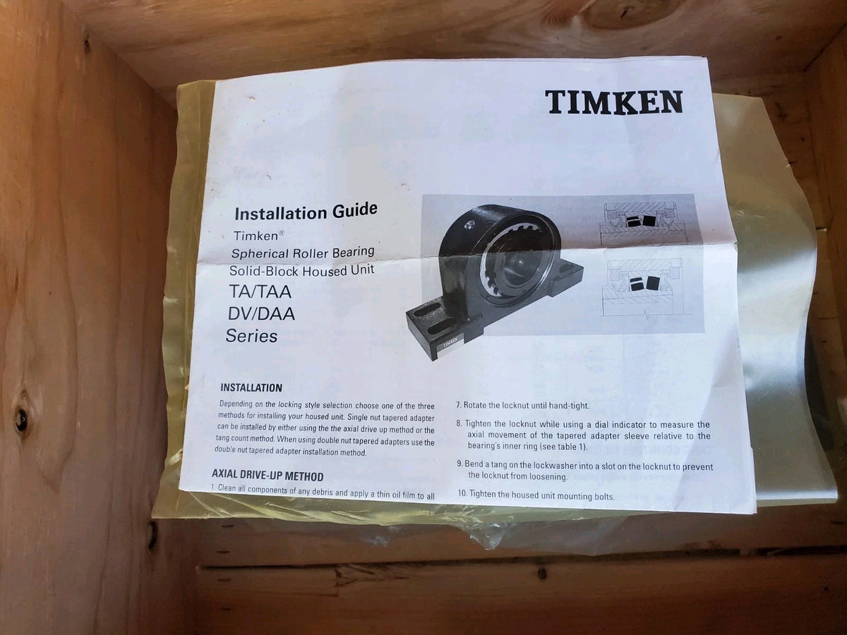 Timken TAA4SD22K315SE<wbr/>O Double Nut Pillow Block Roller Bearing 3-15/16 in.