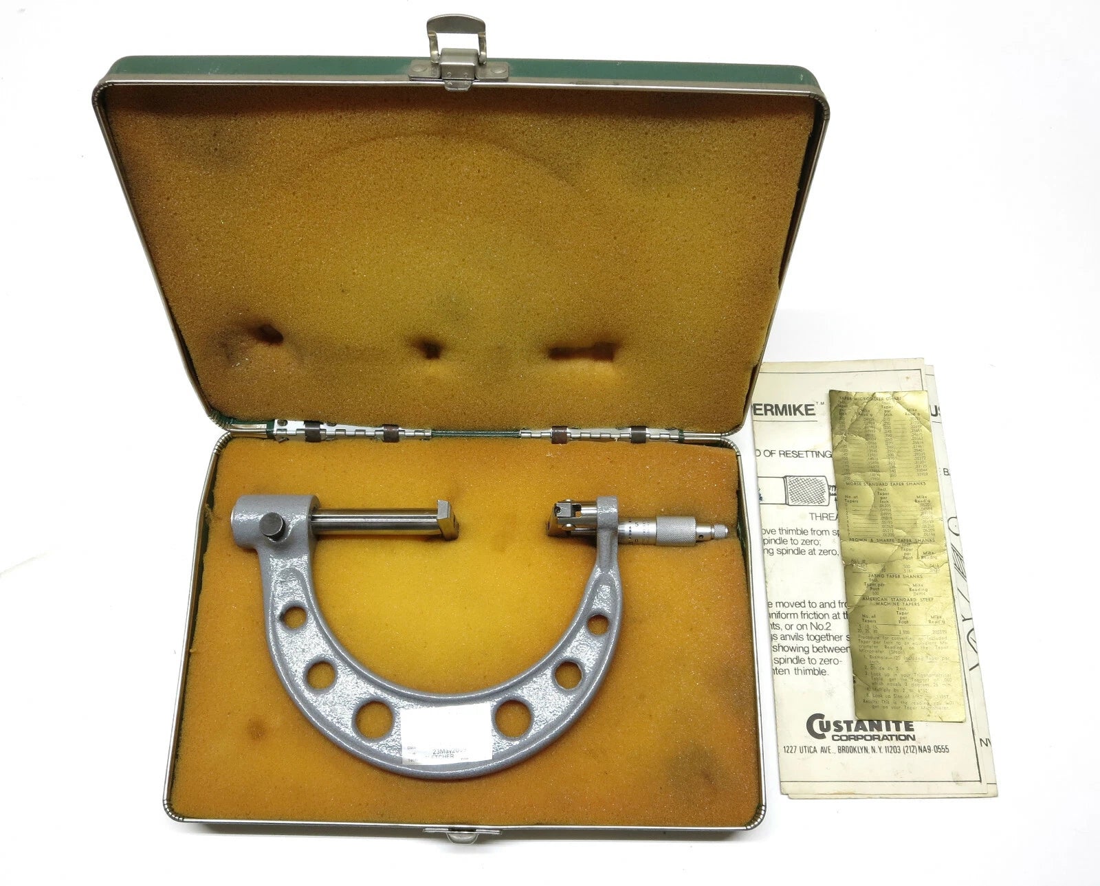 Taper Micrometer Corporation Custanite External Tapermike Micrometer 4D-606