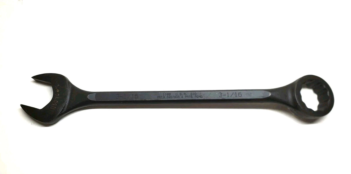 Wright Tool 3-1/16" 1196 WRIGHTGRIP 2.0 Black Combination Wrench Pat'd NOS USA