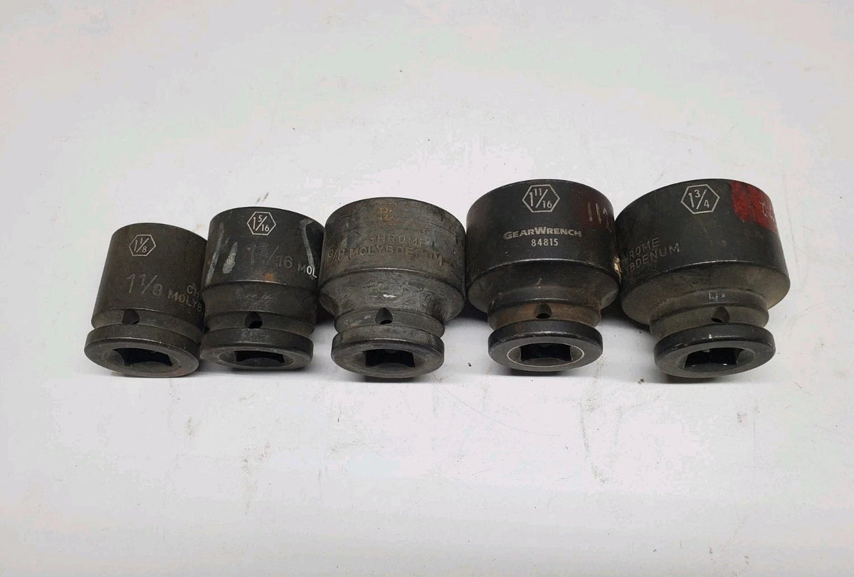 GearWrench 3/4 in. Drive Impact Sockets 5 PCS 1-1/8 - 1-3/4