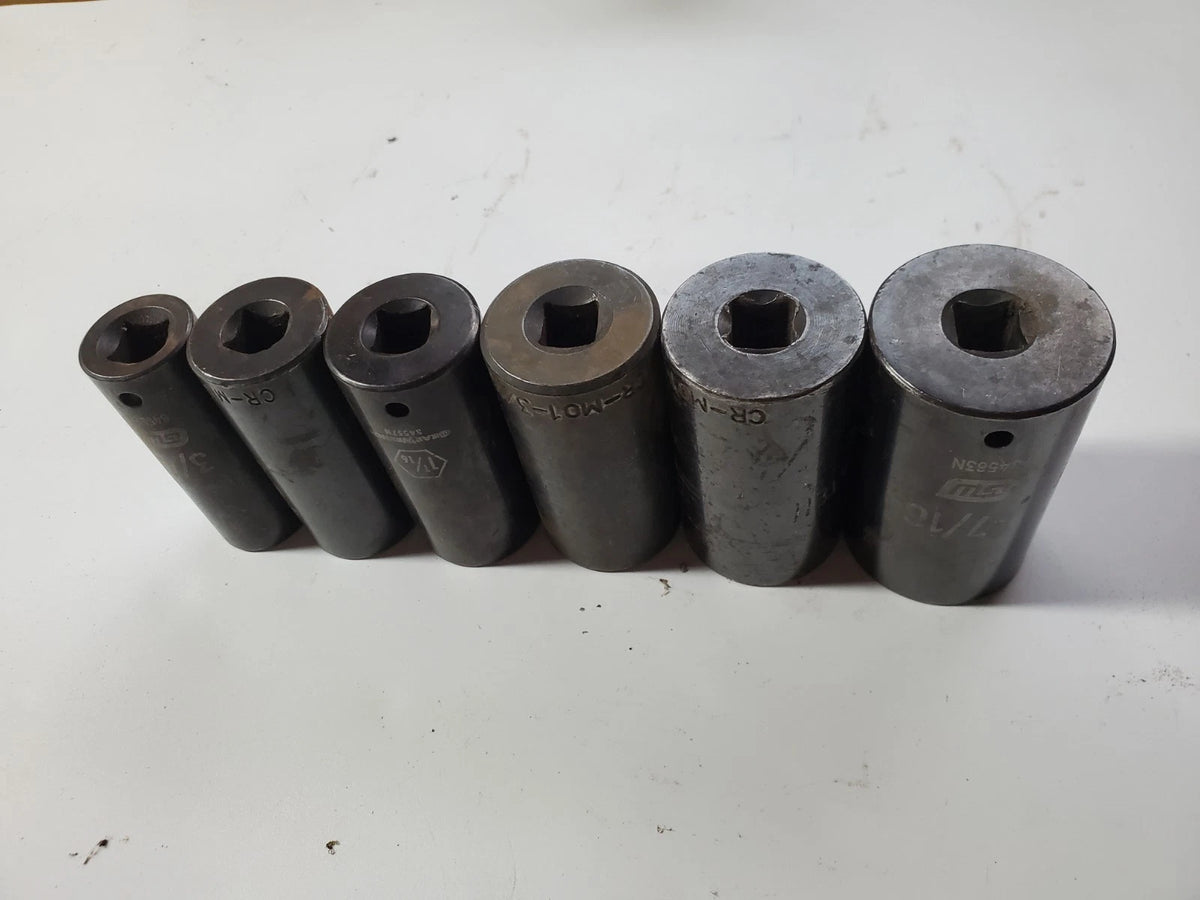 6-PCS GearWrench 3/4 to 1-7/16 Deep Impact Socket Set 1/2 Drive