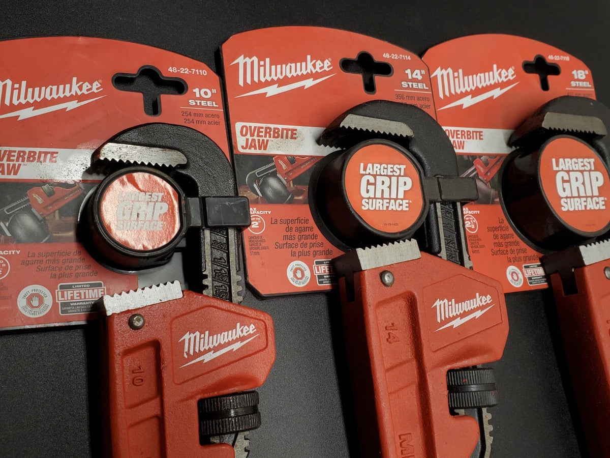 Milwaukee 3 Piece Pipe Wrench Set 10 in, 14 in, 18 in.