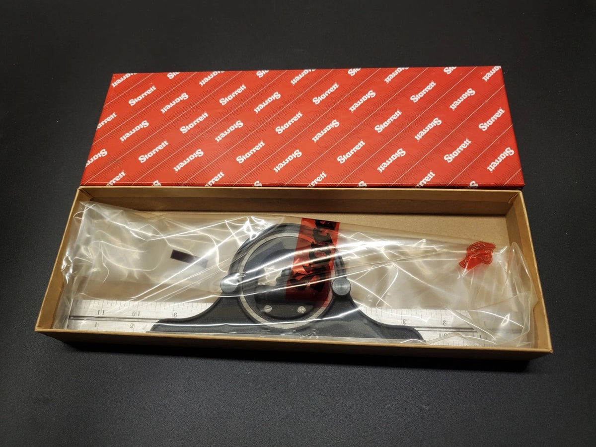 Starrett 12 in. Protractor 12-12-4R 0-180 Deg p/n 50103 Made in USA