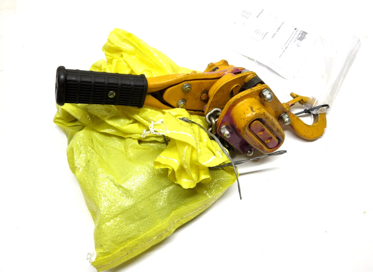 1 EA. Harrington LB008-10 3/4 ton Lever Chain Hoist 10 Ft Lift W/ Load Cert.