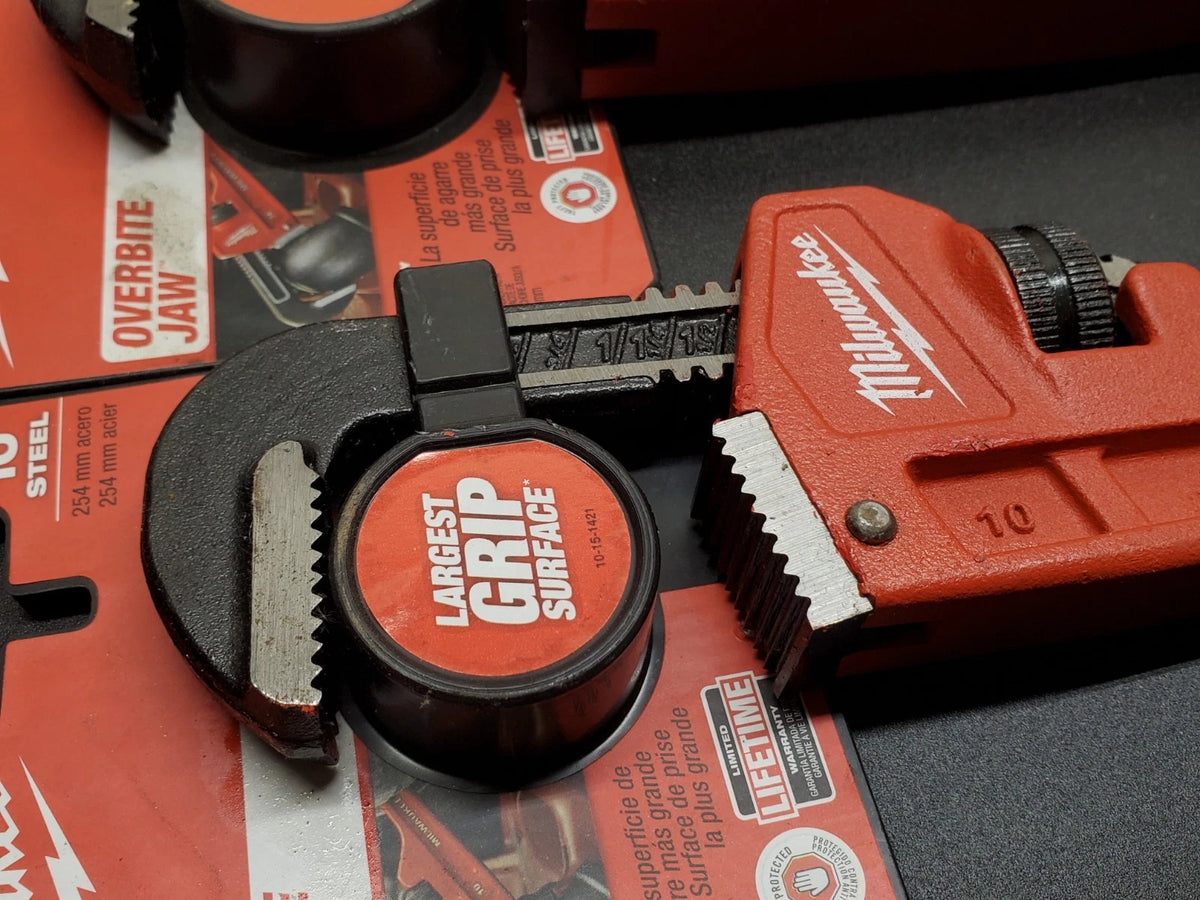 Milwaukee 3 Piece Pipe Wrench Set 10 in, 14 in, 18 in.