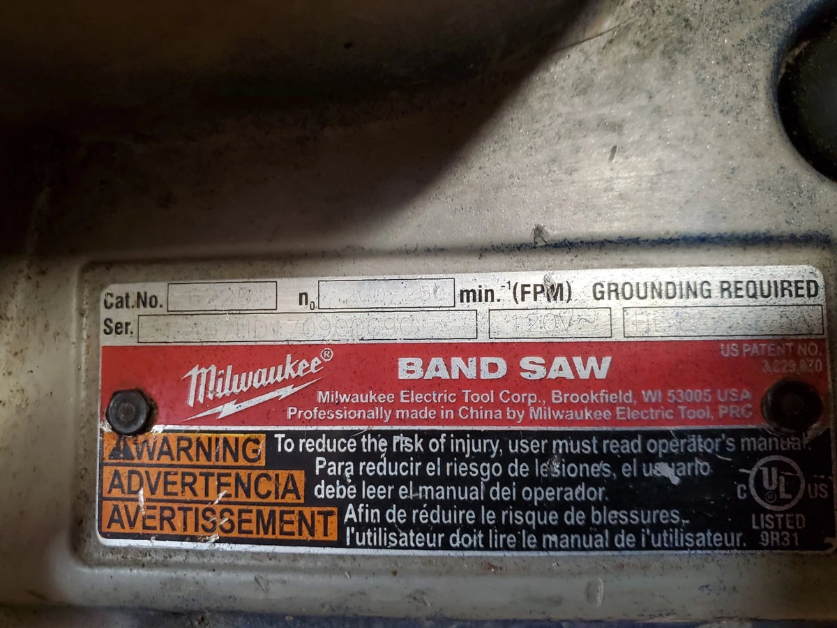 4 PC Milwaukee Shop Tool Set, Bandsaw, Die Grinder, Angle Grinder, Hammer Drill