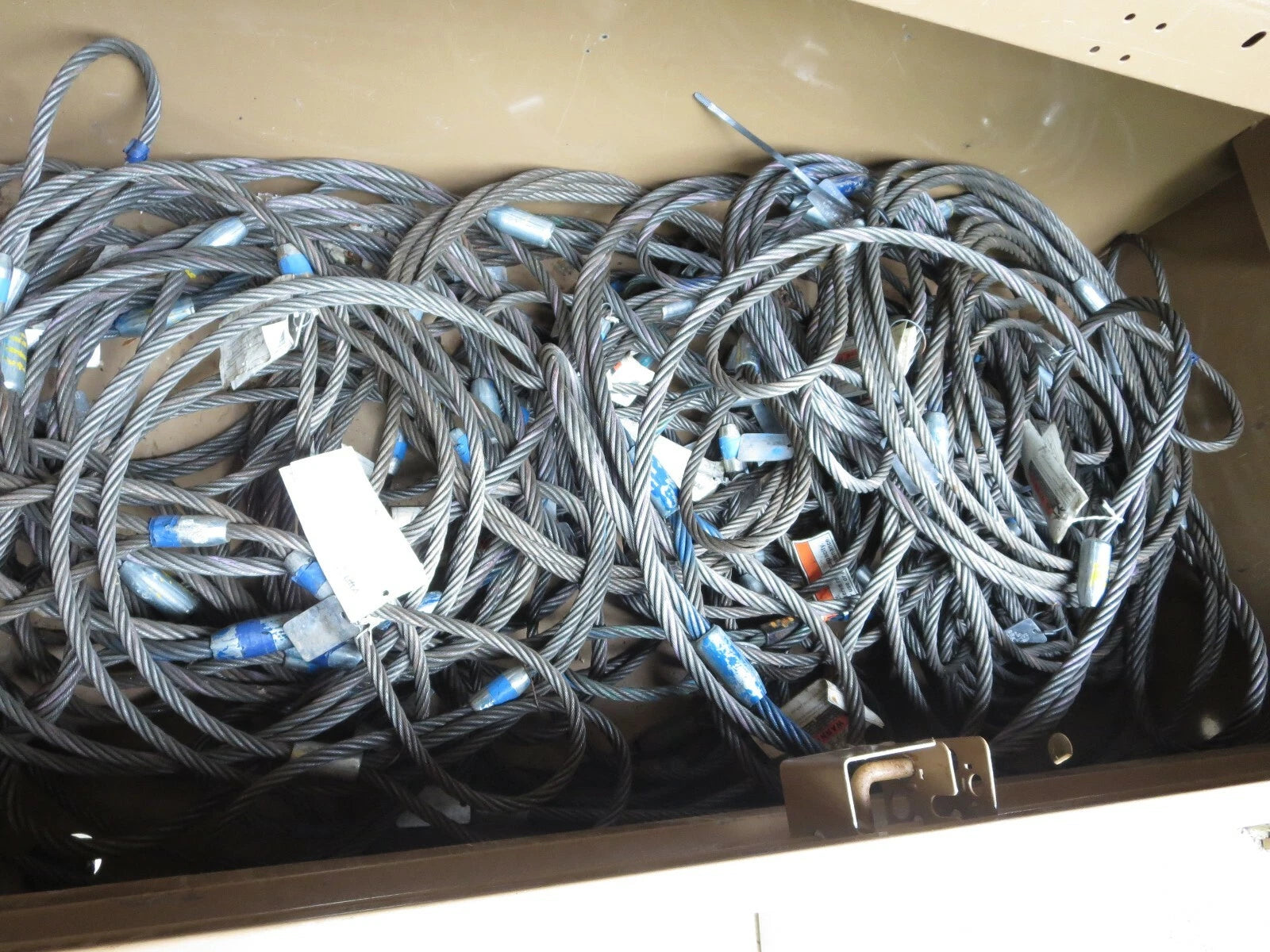 Wire Rope Slings 1/2 &amp; 5/8" Large LOT of 43 Lift-All Chokers Domestic USA Made