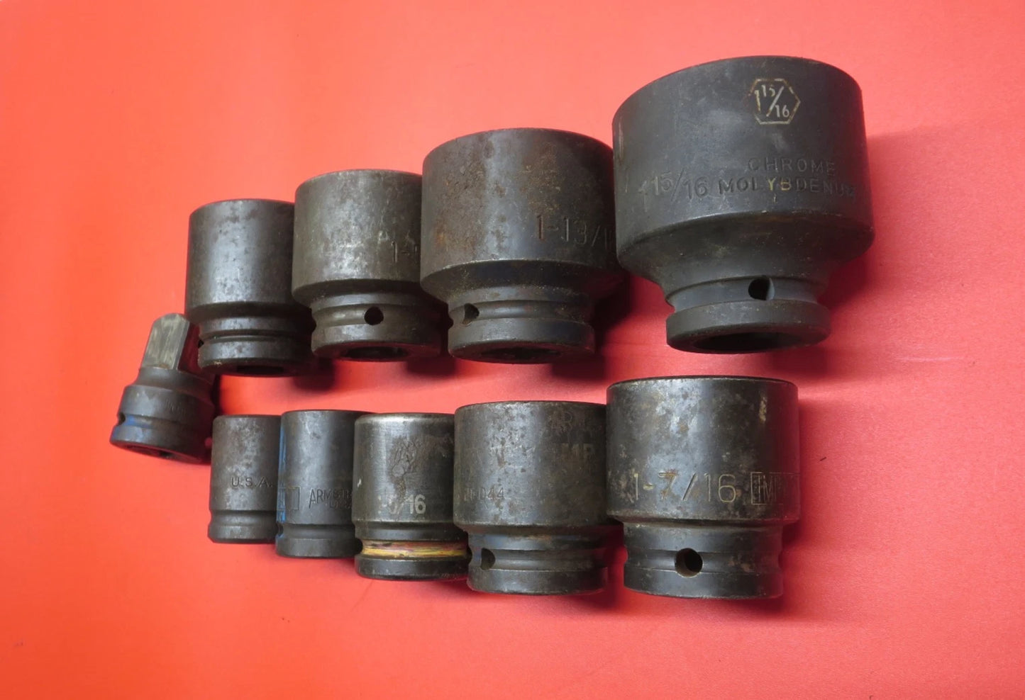 Armstrong, Wright, GW, GP 3/4 Drive Impact Socket Set 10 pcs 7/8 to1-15/16 in.
