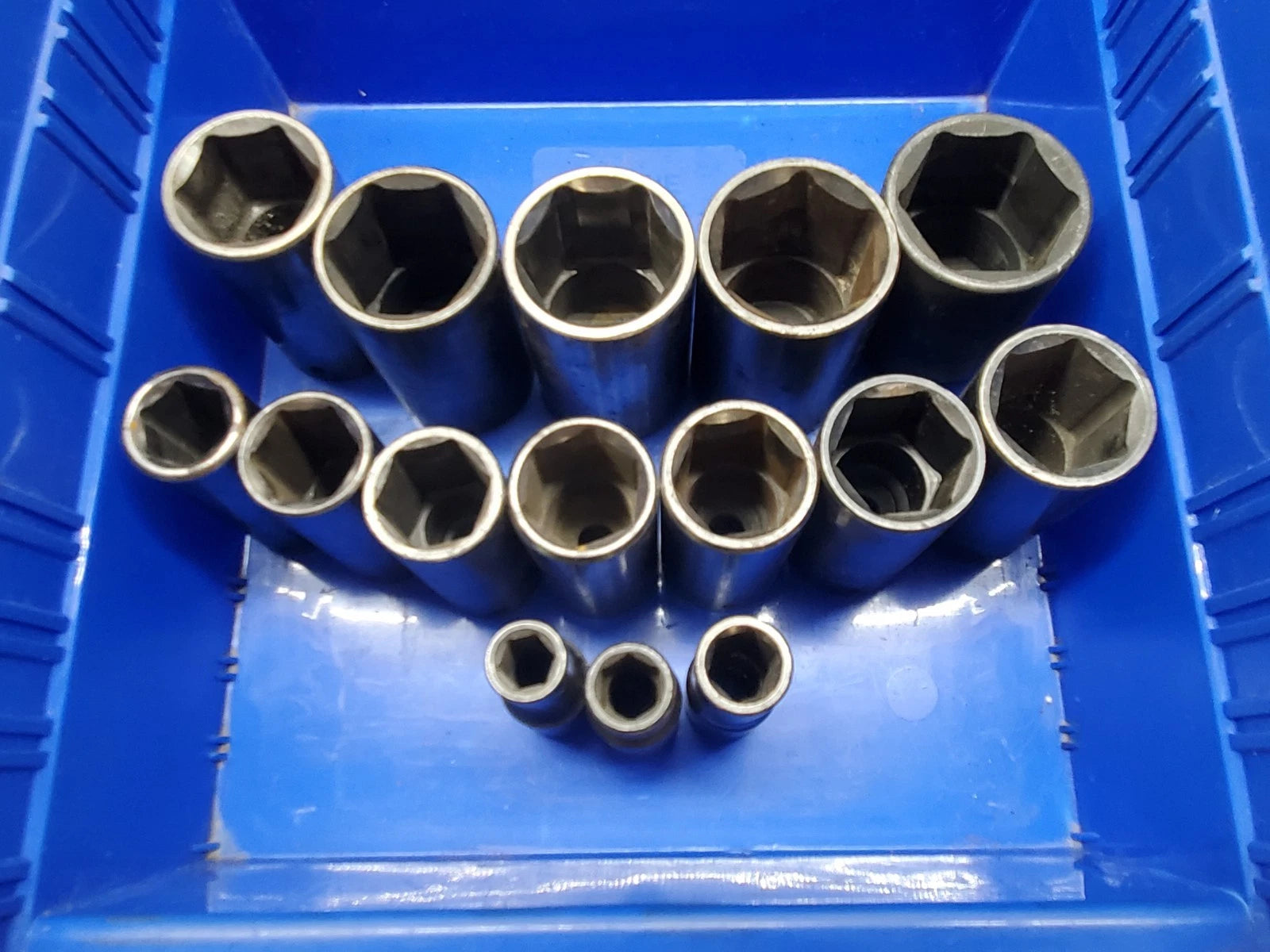 15-PCS GearWrench + More 7/16" to 1-9/16" Deep Impact Socket Set, 1/2" Drive.