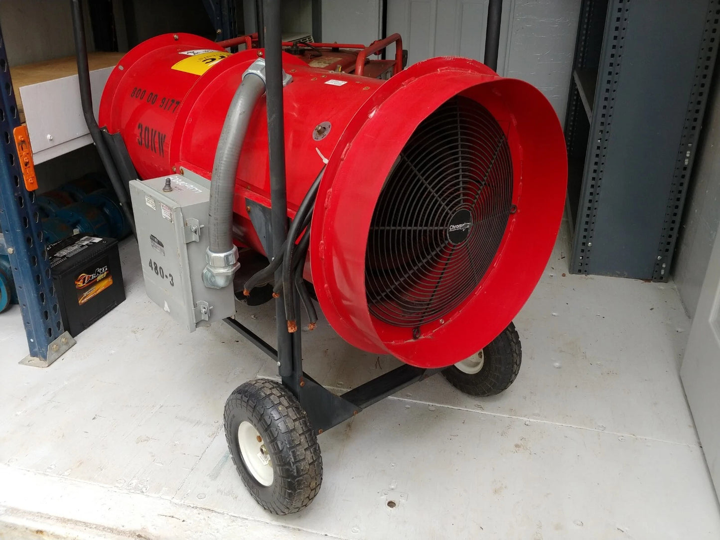 Chromalox Super Dragon SDRA-30-43 Heater 460/600 V w/ Heavy Duty Cable Plugs
