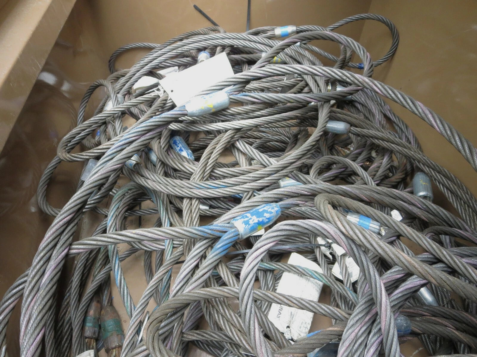 Wire Rope Slings 1/2 &amp; 5/8" Large LOT of 43 Lift-All Chokers Domestic USA Made