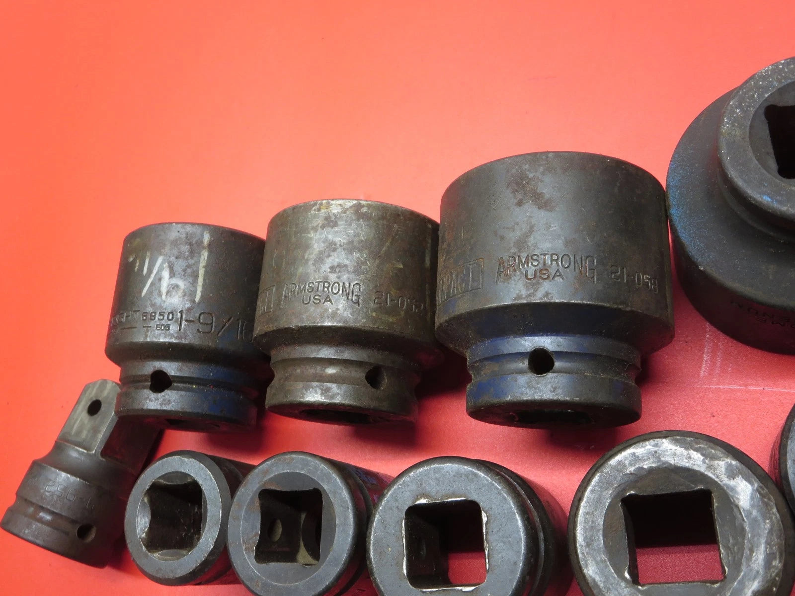 Armstrong, Wright, GW, GP 3/4 Drive Impact Socket Set 10 pcs 7/8 to1-15/16 in.