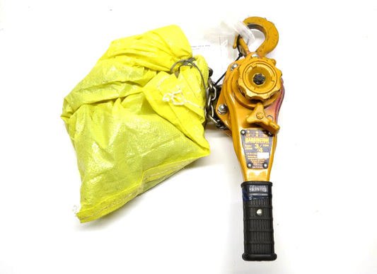 1 EA. Harrington LB008-10 3/4 ton Lever Chain Hoist 10 Ft Lift W/ Load Cert.