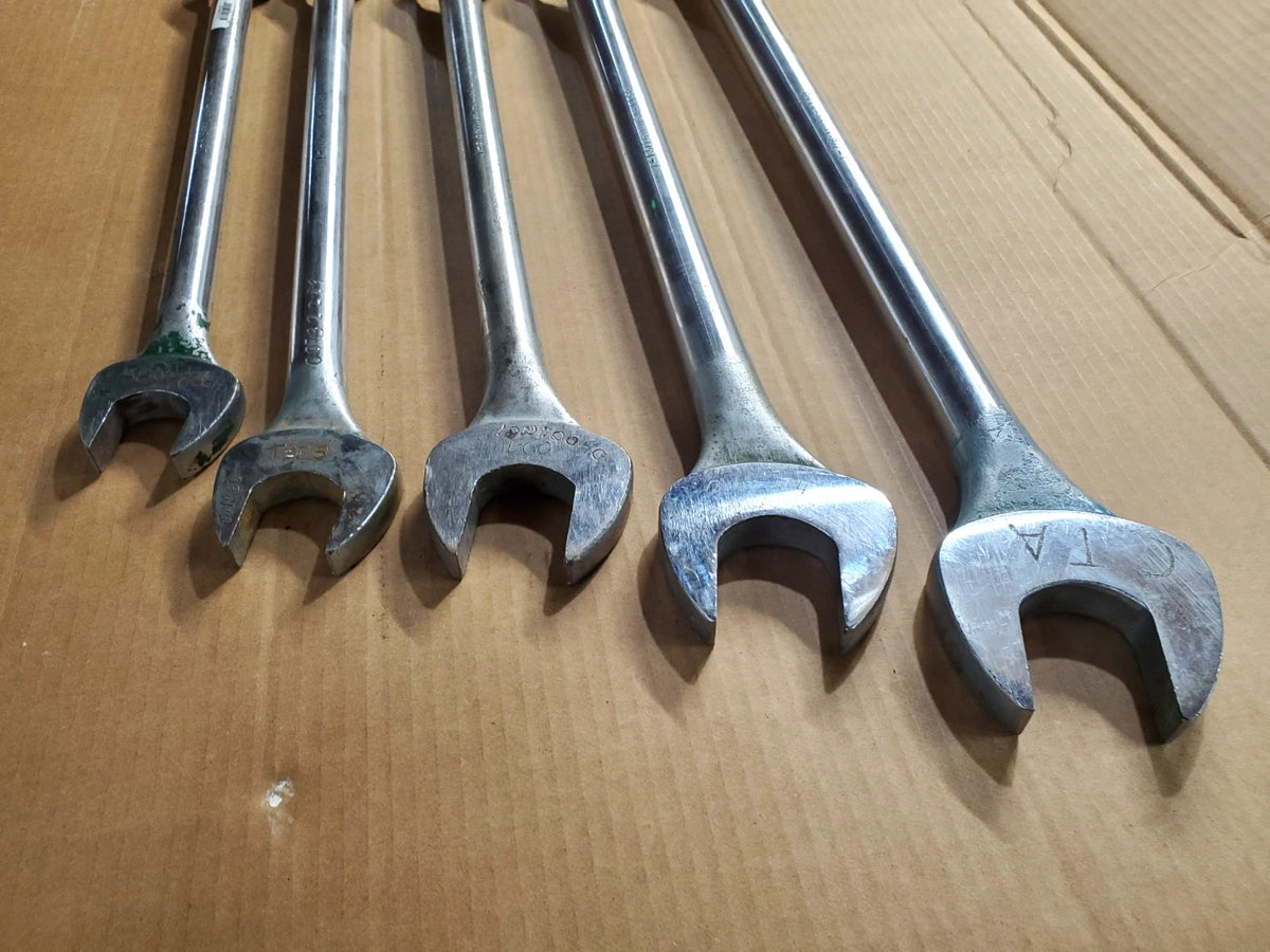 Wright Tool Combination Wrench 5 Piece Shop Set 1-3/8 to 1-7/8 in USA