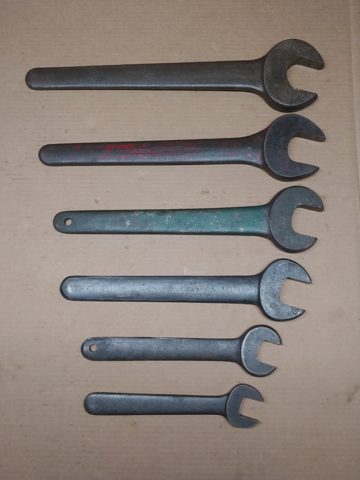 Set of 6 PCS Open End Williams Armstrong Engineer Wrenches 1-1/4 to 2-3/8 in USA