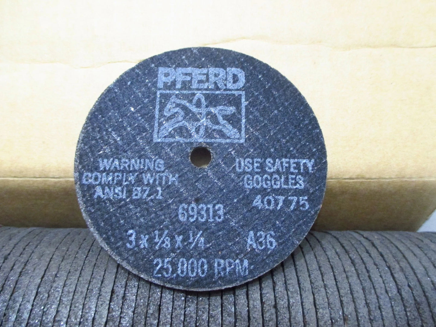 Box of 50 PFERD Germany 69313 Cut-Off Wheels 3 x 1/8 x 1/4 Type 1 Steel 36 Grit